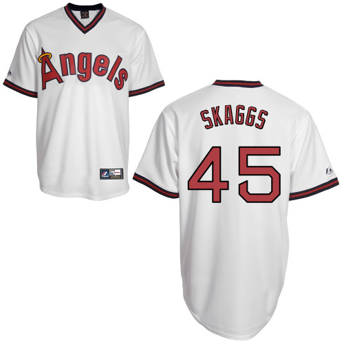 Tyler Skaggs #45 Youth Baseball Jersey-Los Angeles Angels of Anaheim Authentic Cooperstown White MLB Jersey